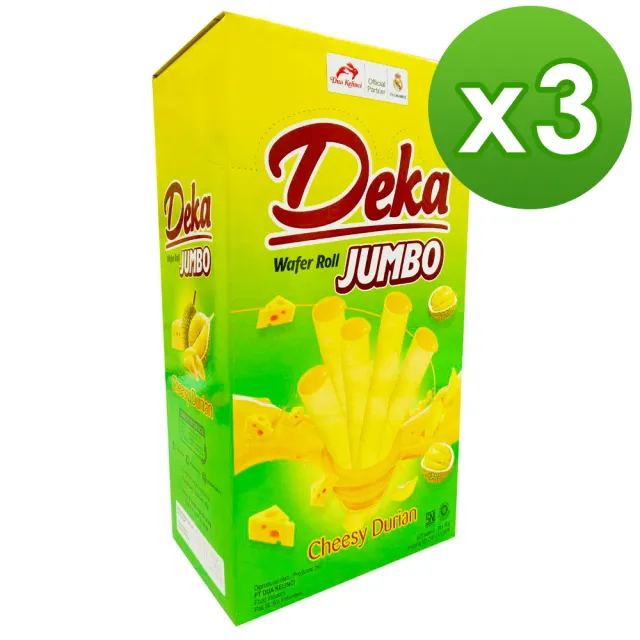 【Deka】Deka起司榴槤雪茄威化捲三入組(奶素280g*3)