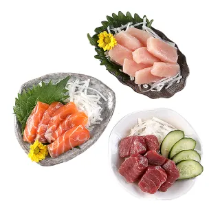 【愛上海鮮】旗魚/鮪魚/鮭魚 冰鮮生魚片任選6包組(100g±10%/包)