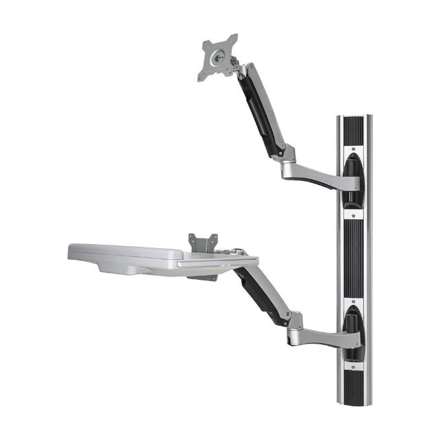【ErgoGrade】壁掛式工作站螢幕鍵盤支架EGW8822(工作桌/摺疊桌/電腦螢幕架/長臂/旋臂架/桌上型支架)