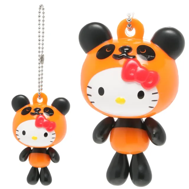 【TDL】HELLO KITTY凱蒂貓變身熊貓鑰匙圈包包掛飾吊飾 022473/150497(平輸品)