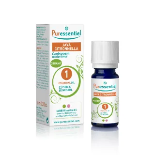 【Puressentiel 璞萃】即期品 有機認證 爪哇檸檬草精油 10ml(Ecocert有機認證)