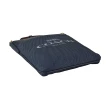 【COACH】COACH專櫃款KITT藍字刺繡LOGO緹花帆布拼接牛皮拉鍊斜背包(丹寧藍)