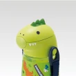 【小禮堂】恐龍 日本製 造型蓋直飲式水壺 附背帶 塑膠水瓶 隨身瓶 420ml 《綠》