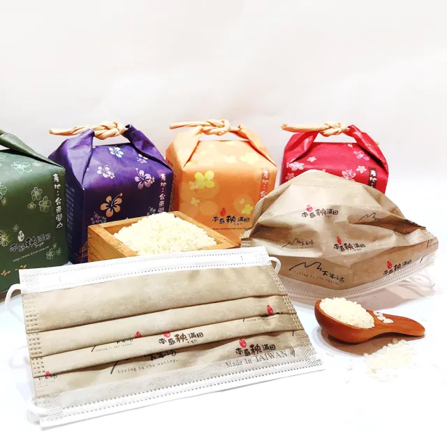 【Treasure Mask 無藏生醫】南島秧滿田聯名限量款 / 三層防護口罩5入裝×4入組(設計口罩/彩色口罩)