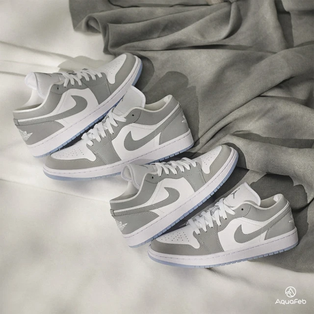 【NIKE 耐吉】W Air Jordan 1 Low 男女 休閒鞋 White Wolf Grey 灰白 DC0774-105(小Dior AJ1 低筒)