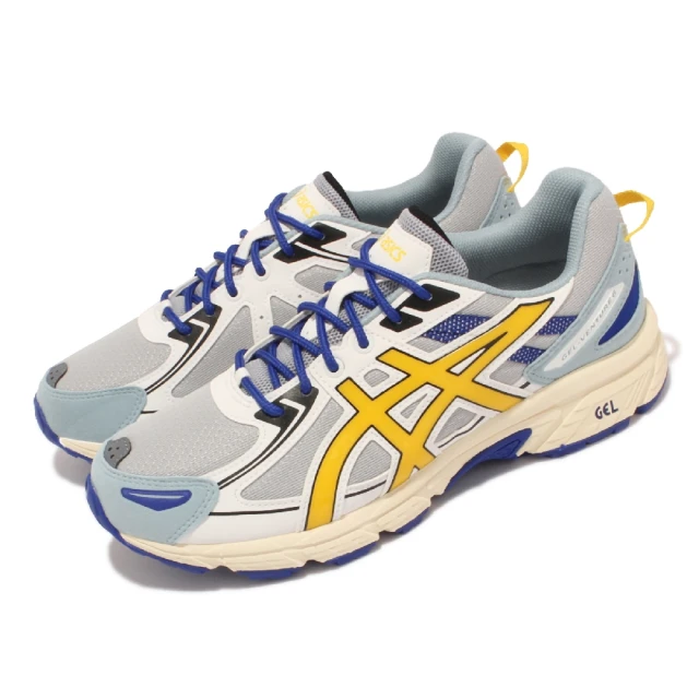 【asics 亞瑟士】慢跑鞋 Gel-Venture 6 野跑鞋 男鞋 亞瑟士 登山 耐磨 避震 緩衝 抓地 灰 藍(1201A366021)