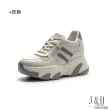 【J&H collection】百搭潮流真皮厚底休閒老爹鞋(現+預  灰色 / 藍色)