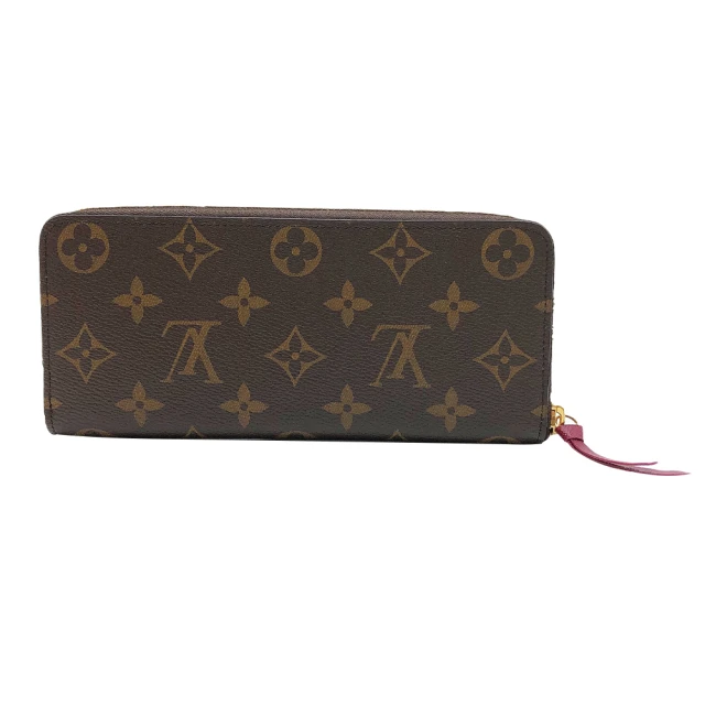 【Louis Vuitton 路易威登】Clemence系列 Monogram帆布拉鍊長夾(M60742-紫紅)