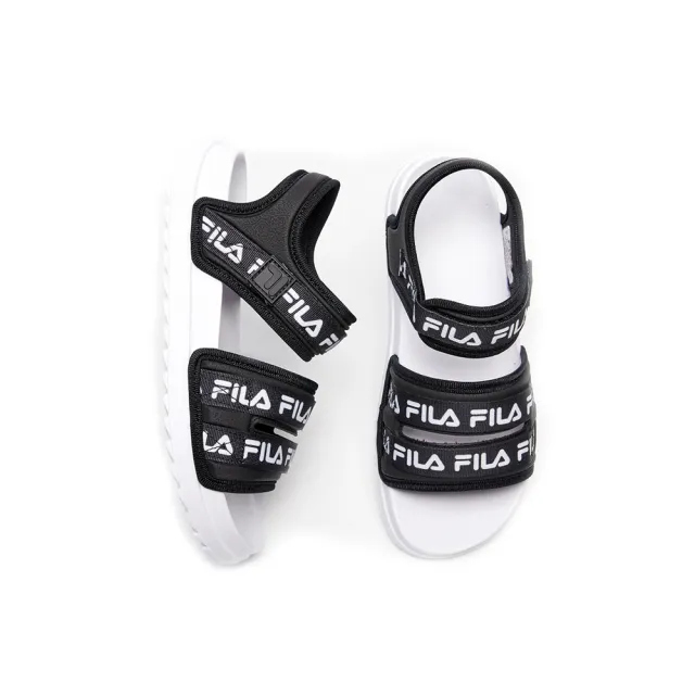 【FILA官方直營】男女款 拖鞋  DRIFTER TRAIL涼鞋-白/黑(1-S132V-001)