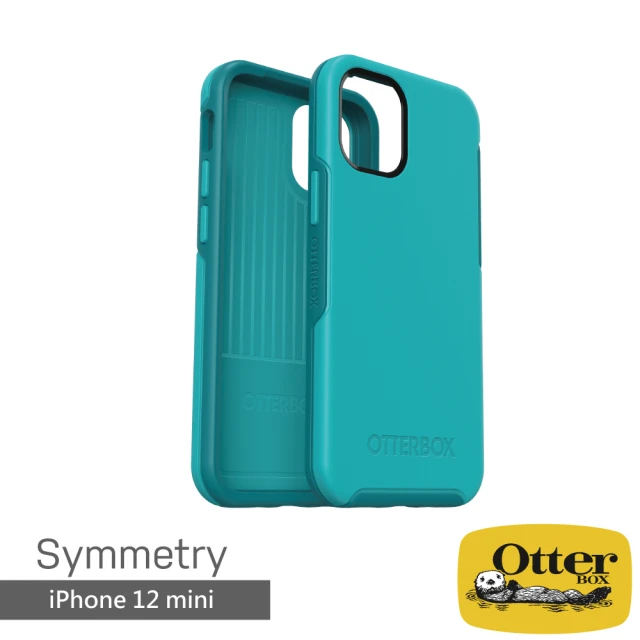 OtterBox iPhone 12 mini 5.4吋 Symmetry炫彩幾何保護殼(湖水藍)