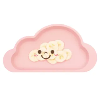 【韓國 MOTHERS CORN】雲朵單格矽膠餐盤 櫻花粉(夢幻矽膠餐盤)