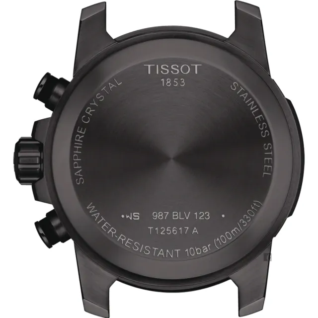 【TISSOT 天梭】Supersport 三眼計時手錶-45.5mm 送行動電源 畢業禮物(T1256173605101)