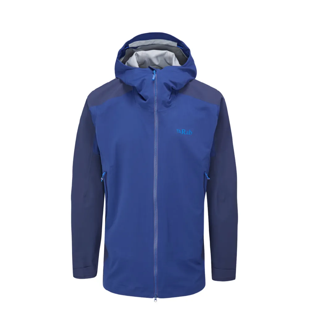 【RAB】Kinetic Alpine 2.0 Jacket 高透氣彈性防水連帽外套 男款 夜落藍 #QWG69