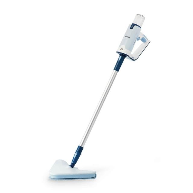 AIWA愛華 ARS-2101 蒸汽清潔機，藍色系設計，中國原產地製造，適合小家庭使用。水箱容量0.5L以下，一次加水適用10坪以內空間，等待加熱時間僅30秒內，高效清潔。尺寸185 x 100 x 210 mm，重量約1.95kg，便於攜帶。配件包含原廠保證書，電壓110V，保固1年。完美選擇家用清潔工具，AIWA ARS-2101 蒸汽清潔機讓清潔更簡單快捷。