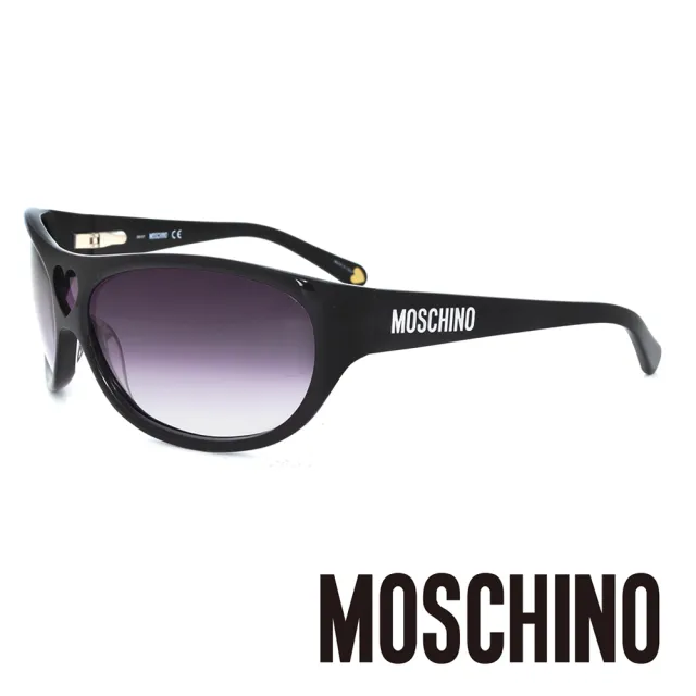 【MOSCHINO】義大利 愛心大框 側LOGO太陽眼鏡(黑-MO54801)