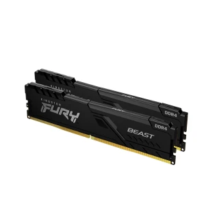 【Kingston 金士頓】FURY Beast DDR4 3200 16GB (8GB x2) PC 記憶體 黑 (KF432C16BBK2/16) *超頻