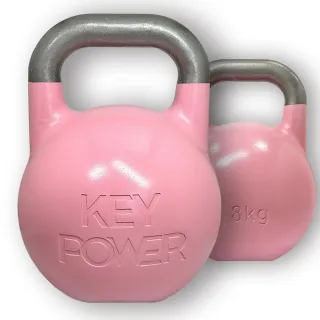 【氣魄 KEY POWER】競技壺鈴 8KG 拋光握把(國際標準規格 一體成型 防滑穩定)