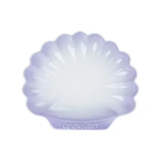 【Le Creuset】瓷器貝殼盤-中(淡粉紫)