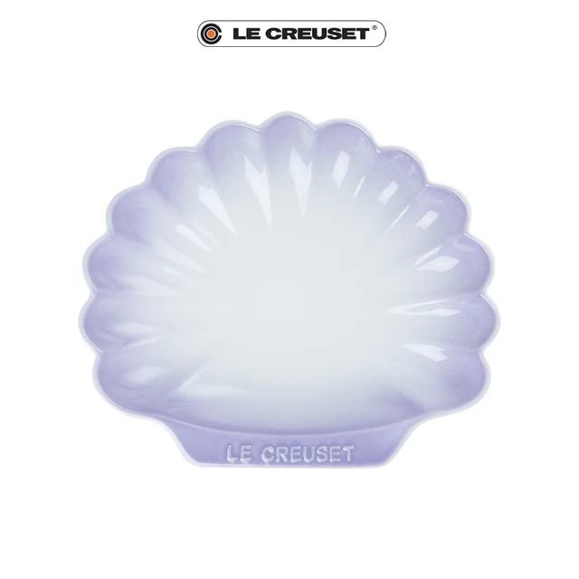 Le Creuset 瓷器貝殼盤-中(淡粉紫)