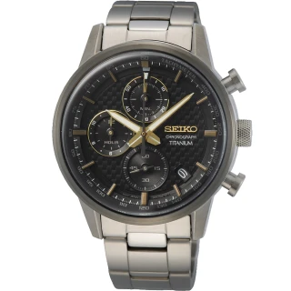 【SEIKO 精工】極速碳纖維紋計時腕錶(SSB391P1/8T67-00N0D)