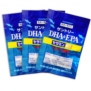 【Suntory 三得利】魚油DHA&EPA+芝麻明E(4顆 x 30包)