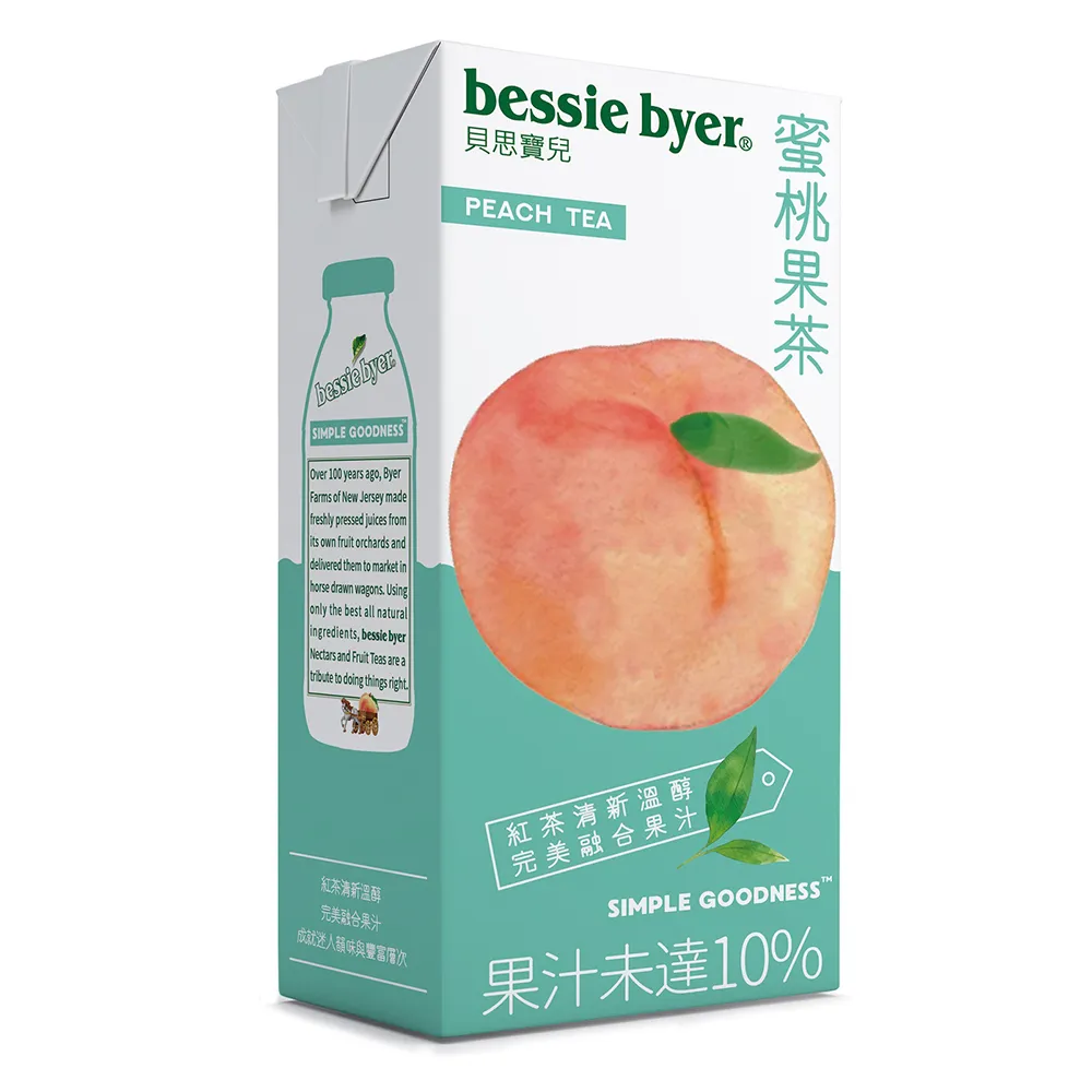 【Bessie Byer 貝思寶兒】蜜桃果茶330ml*6入