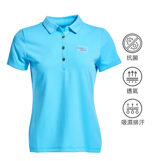 【Weather Report】吸濕排汗本布領休閒POLO衫-女款 / 天藍(WL2204-03)