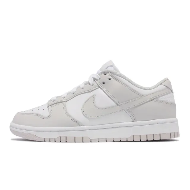 NIKE 耐吉】休閒鞋Dunk Low 女鞋經典款皮革灰白Photon Dust(DD1503-103