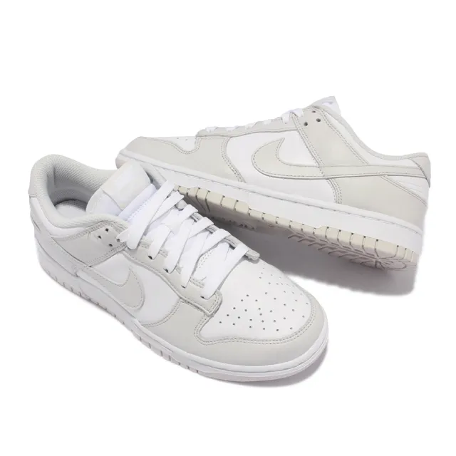 NIKE 耐吉】休閒鞋Dunk Low 女鞋經典款皮革灰白Photon Dust(DD1503-103