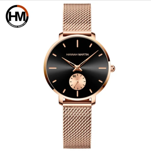 【HANNAH MARTIN】時尚小秒針米蘭帶腕錶(HM-1335)