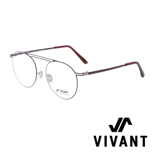 【VIVANT】韓國 經典雙槓 圓框 光學眼鏡(．酒紅 pont C3)