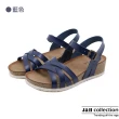 【J&H collection】雙交叉羅馬厚底坡跟涼鞋(現+預  藍色 / 粉色 / 梅紅色)