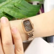 【LICORNE】優雅迷人 復古方形 羅馬刻度 不鏽鋼手錶 灰x鍍玫瑰金 19mm(LT152LRUR)