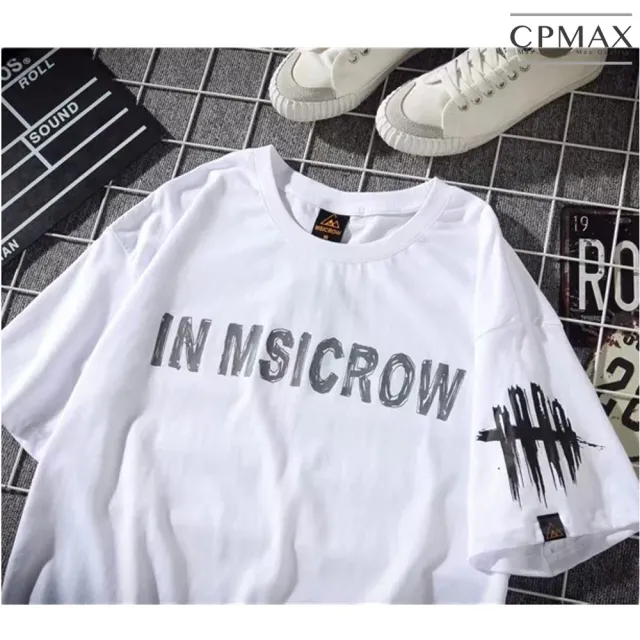 【CPMAX】韓風字母寬鬆短袖圓領男士上衣(2色可選 字母T 短袖T恤 短袖上衣 寬鬆上衣 T恤 T177)