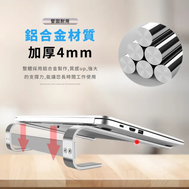 穩固加厚筆記型電腦散熱支架(筆電支架 散熱架 筆電架 增高架 平板架 電腦架 散熱器 散熱墊 防滑架)