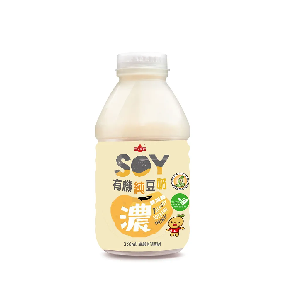 【台灣好品】加拿大非基因改造純濃有機無糖濃豆奶(330mlX48罐組)