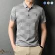 【Boni’s】薄款休閒格紋短袖POLO衫 M-3XL(現+預  藍色 / 灰色 / 豆綠色)