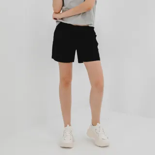 【Hang Ten】女裝-REGULAR FIT經典短褲-黑