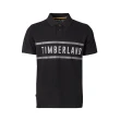 【Timberland】男款黑色Pique有機棉Polo衫(A43K2001)