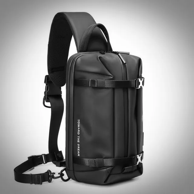 【巴黎精品】胸包牛津布側背包(防水多功能USB接口男包包a1cx20)