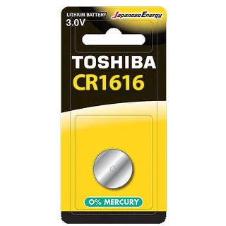 【TOSHIBA 東芝】CR1632鈕扣型 鋰電池10粒盒裝(3V DL1632鈕型電池 無鉛 無汞)