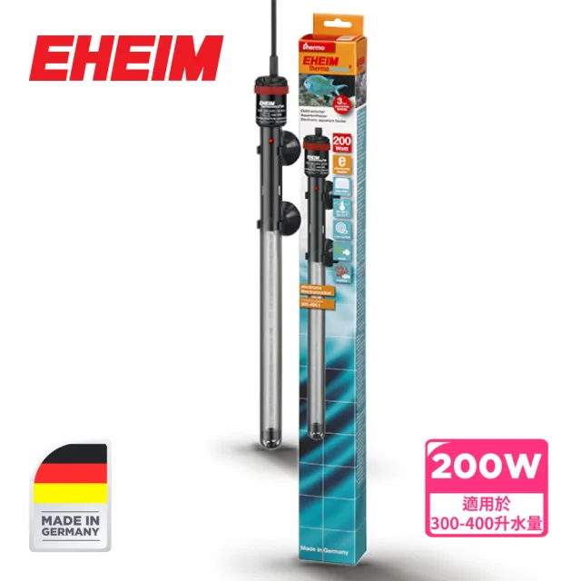 【EHEIM 伊罕】e-control 電子控制加溫管 200W(水族 魚缸 加溫管 加溫棒 溫度控制器)