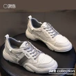 【J&H collection】休閒運動風真皮透氣平底小白鞋(現+預  灰色 / 粉色 / 綠色)