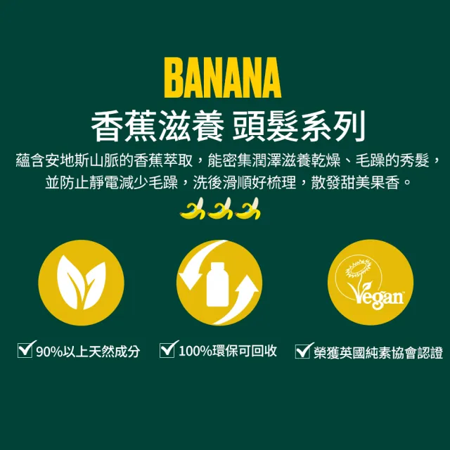 【THE BODY SHOP 美體小舖】香蕉滋養洗髮精(400ML)