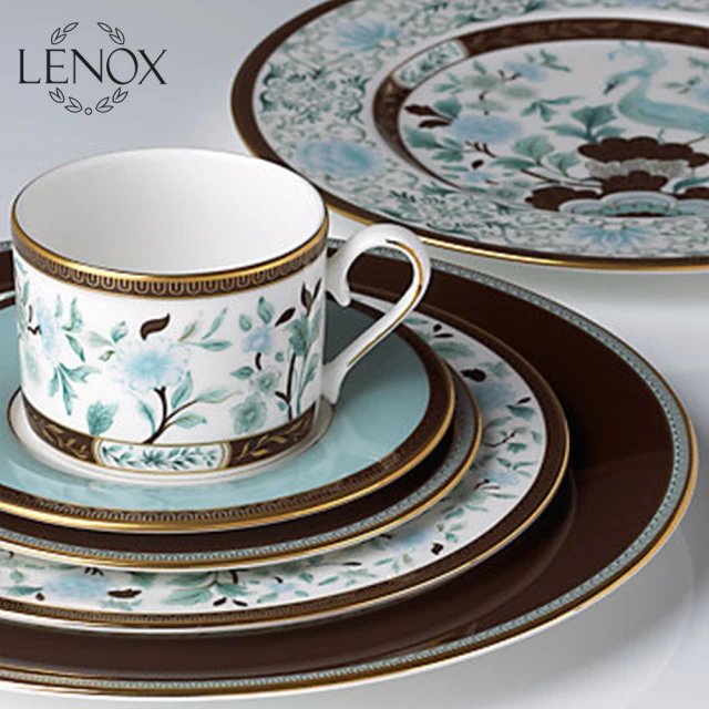 【LENOX】美國LENOX白宮餐瓷御用品牌Palatial Garden五件骨瓷餐具組(附原裝彩盒)