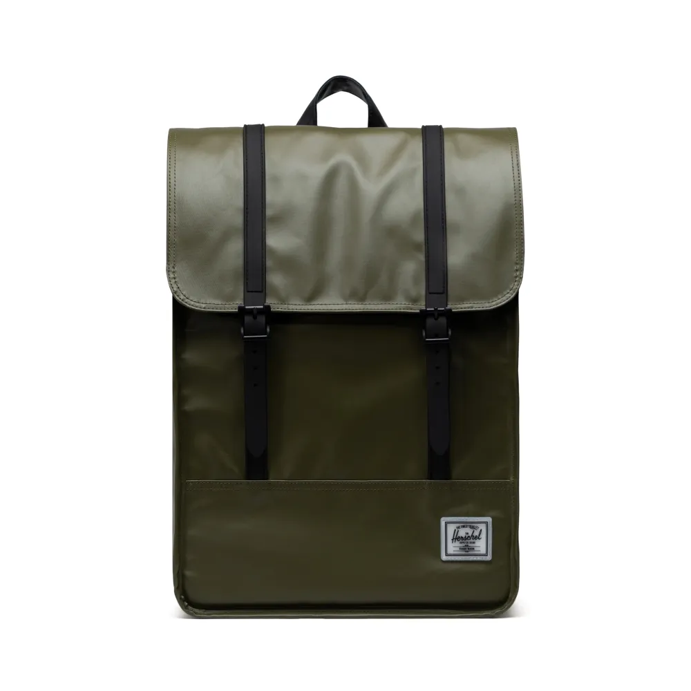 【Herschel】官方直營 後背包 15吋筆電包 書包 拉鍊 防潑水 17.5L Survey II 綠