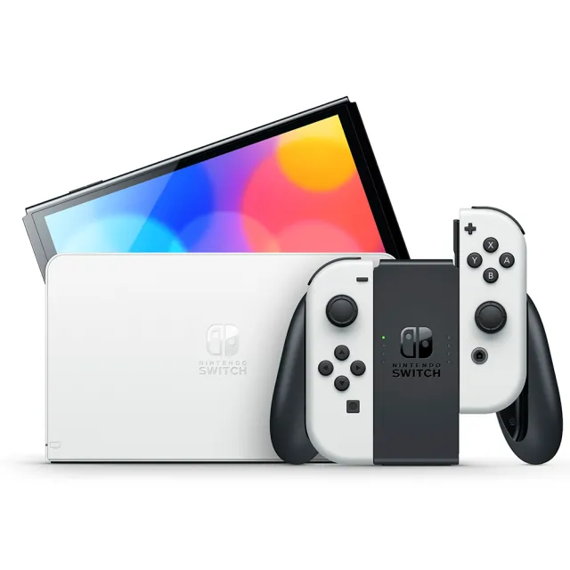 【Nintendo 任天堂】Switch OLED白色主機+《遊戲任選X1》附《9H鋼化貼》