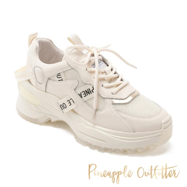 Pineapple Outfitter CALVIN 真皮織帶透氣老爹鞋(米白色)
