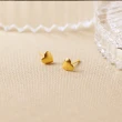 【Tiptop 橋星珠寶】999黃金 光面愛心耳環/耳針 5.6mm(0.26錢)