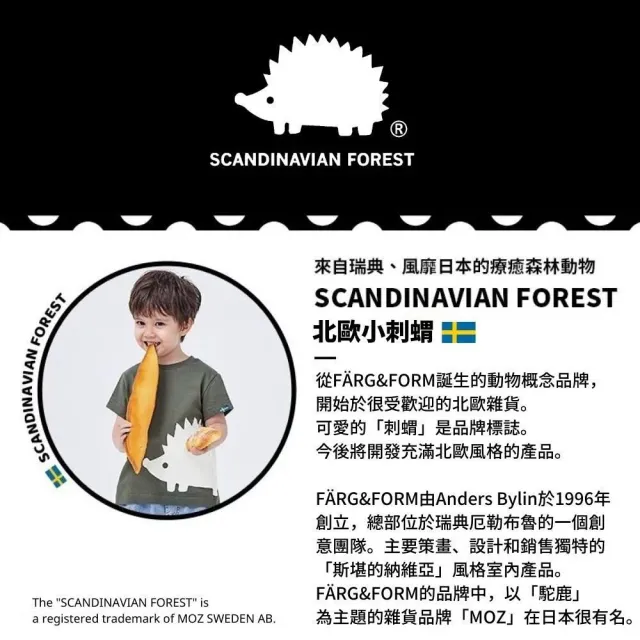 【SCANDINAVIAN FOREST 北歐小刺蝟】字母小刺蝟純棉大學T 童裝(森林綠)